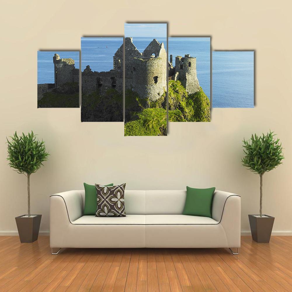 Ruins Of Dunluce Castle Canvas Wall Art-5 Pop-Gallery Wrap-47" x 32"-Tiaracle