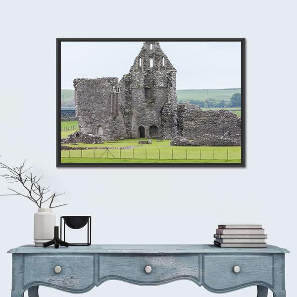 Ruins Of Glenluce Abbey Canvas Wall Art-1 Piece-Floating Frame-24" x 16"-Tiaracle