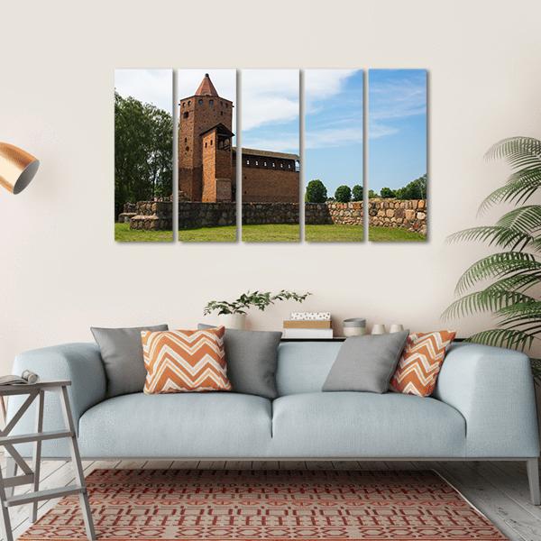 Ruins Of Gothic Castle Of Mazovian Dukes Canvas Wall Art-5 Horizontal-Gallery Wrap-22" x 12"-Tiaracle