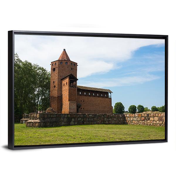 Ruins Of Gothic Castle Of Mazovian Dukes Canvas Wall Art-3 Horizontal-Gallery Wrap-25" x 16"-Tiaracle