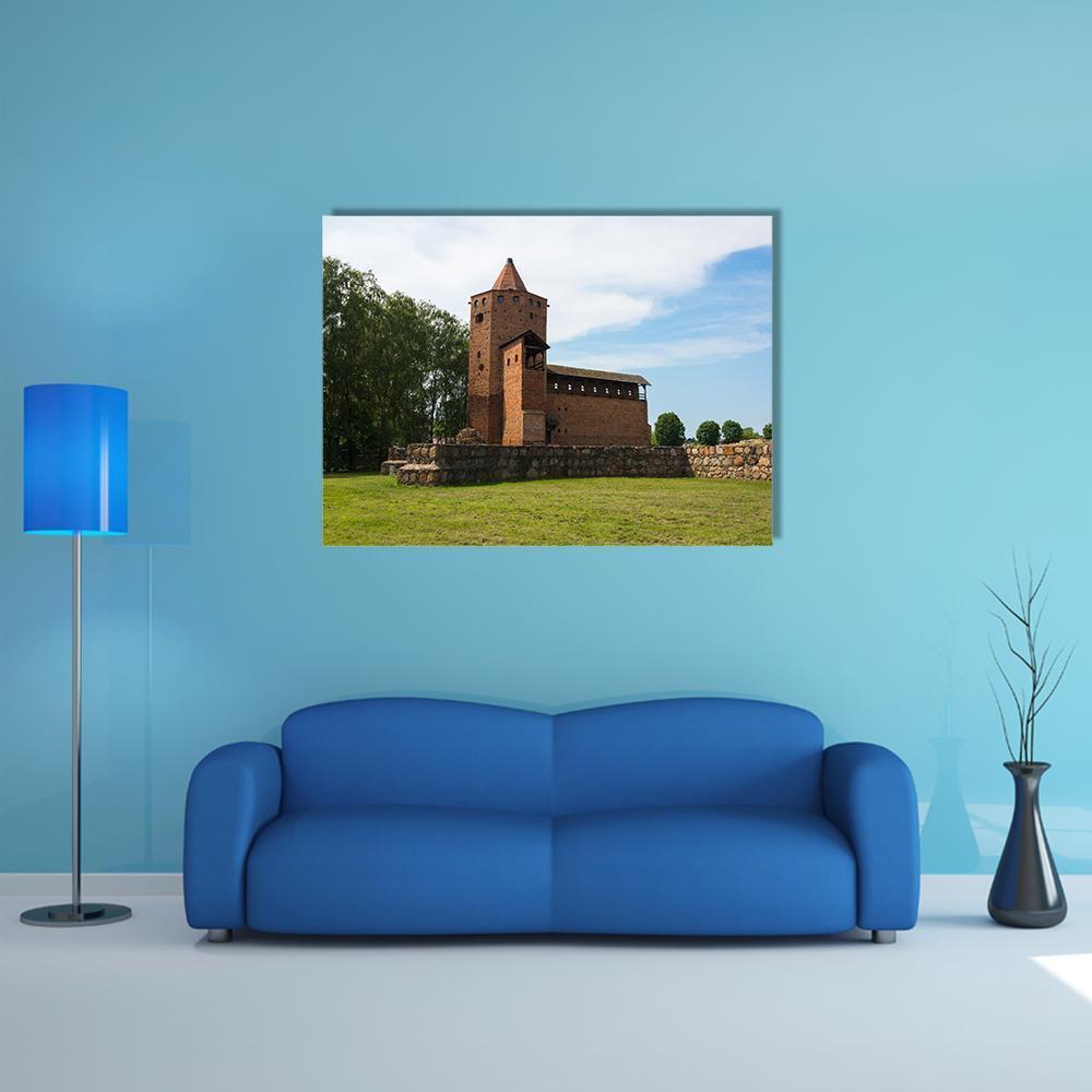 Ruins Of Gothic Castle Of Mazovian Dukes Canvas Wall Art-1 Piece-Gallery Wrap-48" x 32"-Tiaracle