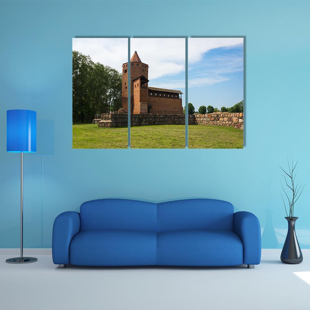 Ruins Of Gothic Castle Of Mazovian Dukes Canvas Wall Art-3 Horizontal-Gallery Wrap-37" x 24"-Tiaracle