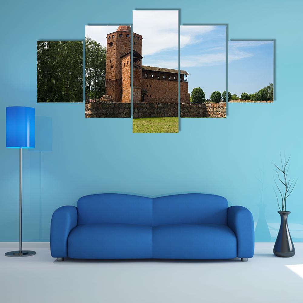 Ruins Of Gothic Castle Of Mazovian Dukes Canvas Wall Art-5 Star-Gallery Wrap-62" x 32"-Tiaracle