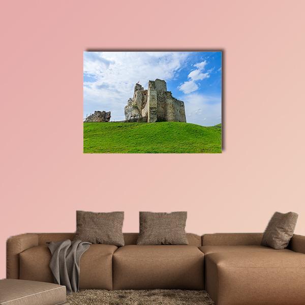 Ruins Of Medieval Mirow Castle Canvas Wall Art-1 Piece-Gallery Wrap-48" x 32"-Tiaracle