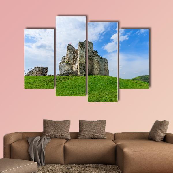 Ruins Of Medieval Mirow Castle Canvas Wall Art-4 Pop-Gallery Wrap-50" x 32"-Tiaracle