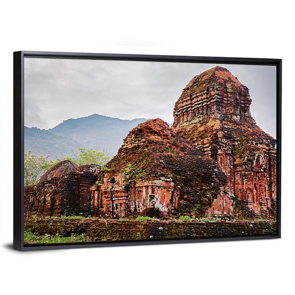 Ruins Of Old Hindu Temples Canvas Wall Art-5 Horizontal-Gallery Wrap-22" x 12"-Tiaracle