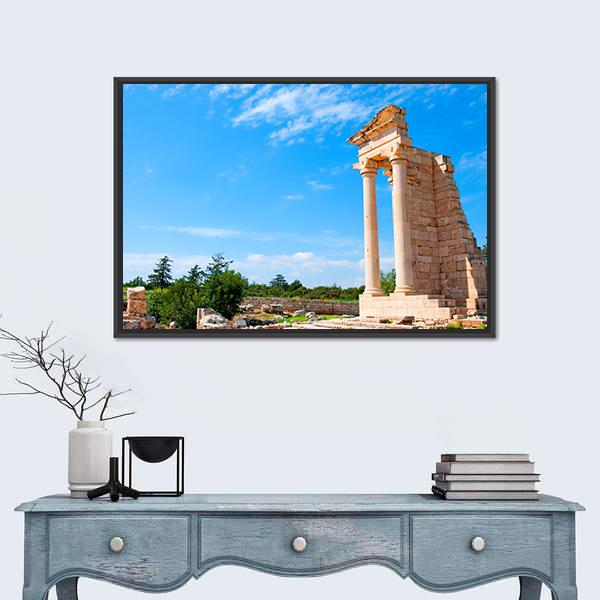 Ruins Of The Sanctuary Of Apollo Hylates Canvas Wall Art-1 Piece-Floating Frame-24" x 16"-Tiaracle