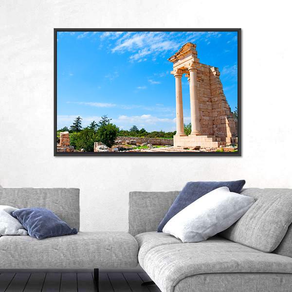 Ruins Of The Sanctuary Of Apollo Hylates Canvas Wall Art-3 Horizontal-Gallery Wrap-25" x 16"-Tiaracle