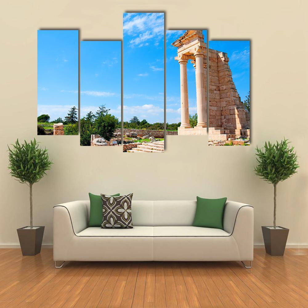 Ruins Of The Sanctuary Of Apollo Hylates Canvas Wall Art-5 Pop-Gallery Wrap-47" x 32"-Tiaracle