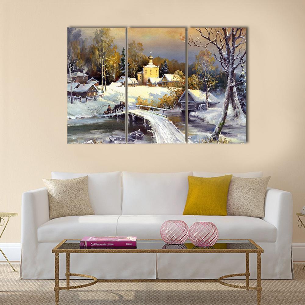 Rural Landscape Canvas Wall Art-3 Horizontal-Gallery Wrap-37" x 24"-Tiaracle