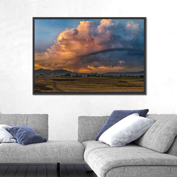 Rural Landscape Of Ethiopia Panoramic Canvas Wall Art-1 Piece-36" x 12"-Tiaracle