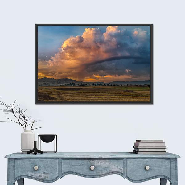 Rural Landscape Of Ethiopia Panoramic Canvas Wall Art-1 Piece-36" x 12"-Tiaracle