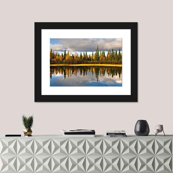 Rural Scandinavian Landscape Canvas Wall Art-1 Piece-Framed Print-20" x 16"-Tiaracle