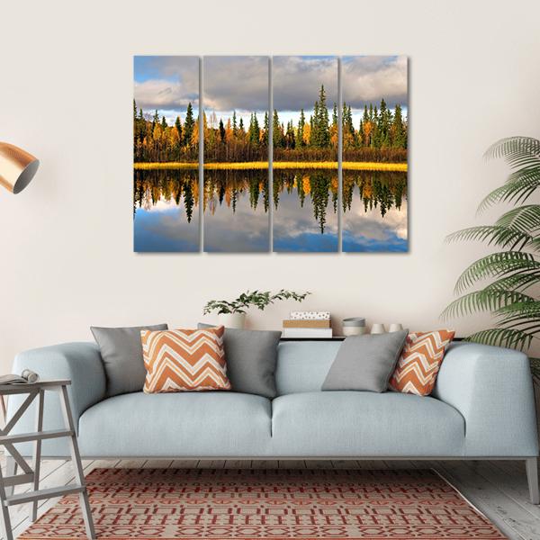 Rural Scandinavian Landscape Canvas Wall Art-4 Horizontal-Gallery Wrap-34" x 24"-Tiaracle