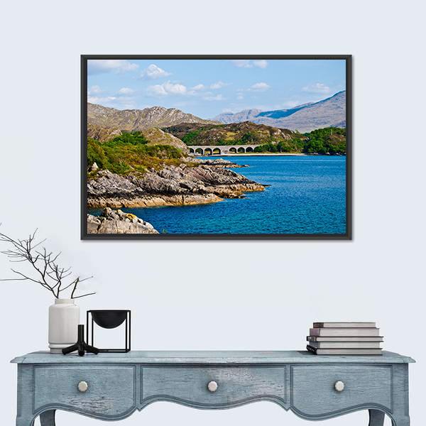 Rural Scenery In The Heart Of Scotland Canvas Wall Art-1 Piece-Floating Frame-24" x 16"-Tiaracle