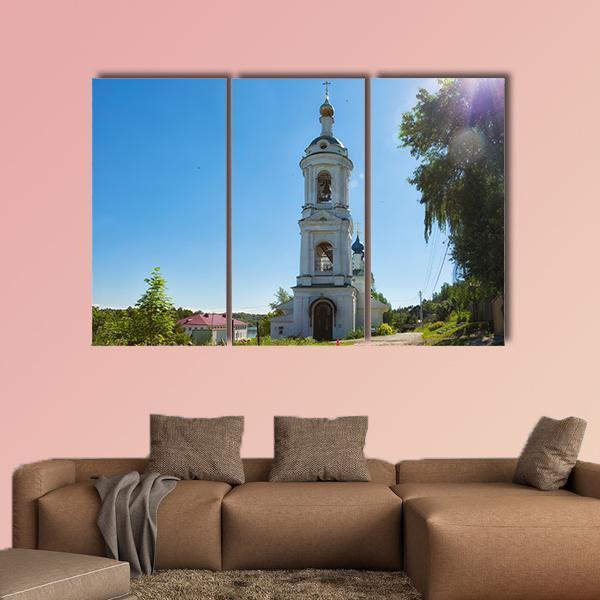 Russia City Of Ples St. Varvara Church Canvas Wall Art-3 Horizontal-Gallery Wrap-37" x 24"-Tiaracle