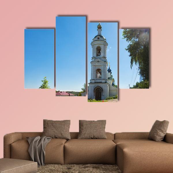 Russia City Of Ples St. Varvara Church Canvas Wall Art-4 Pop-Gallery Wrap-50" x 32"-Tiaracle