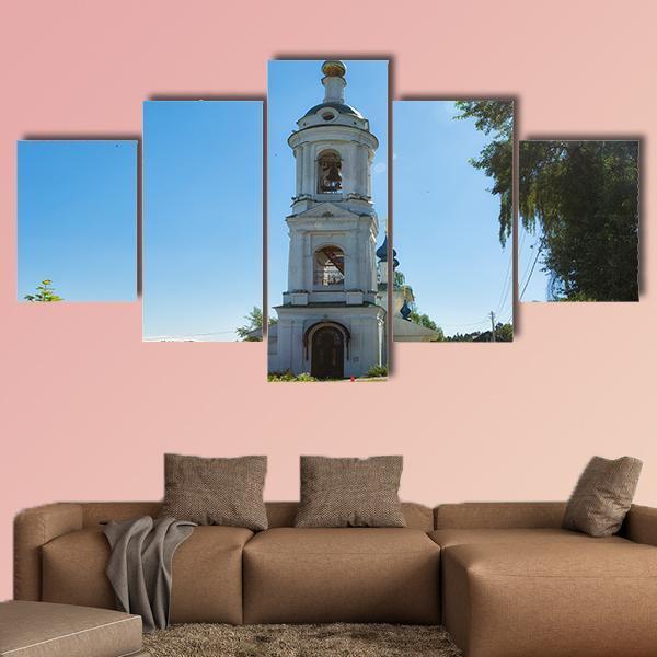 Russia City Of Ples St. Varvara Church Canvas Wall Art-5 Star-Gallery Wrap-62" x 32"-Tiaracle