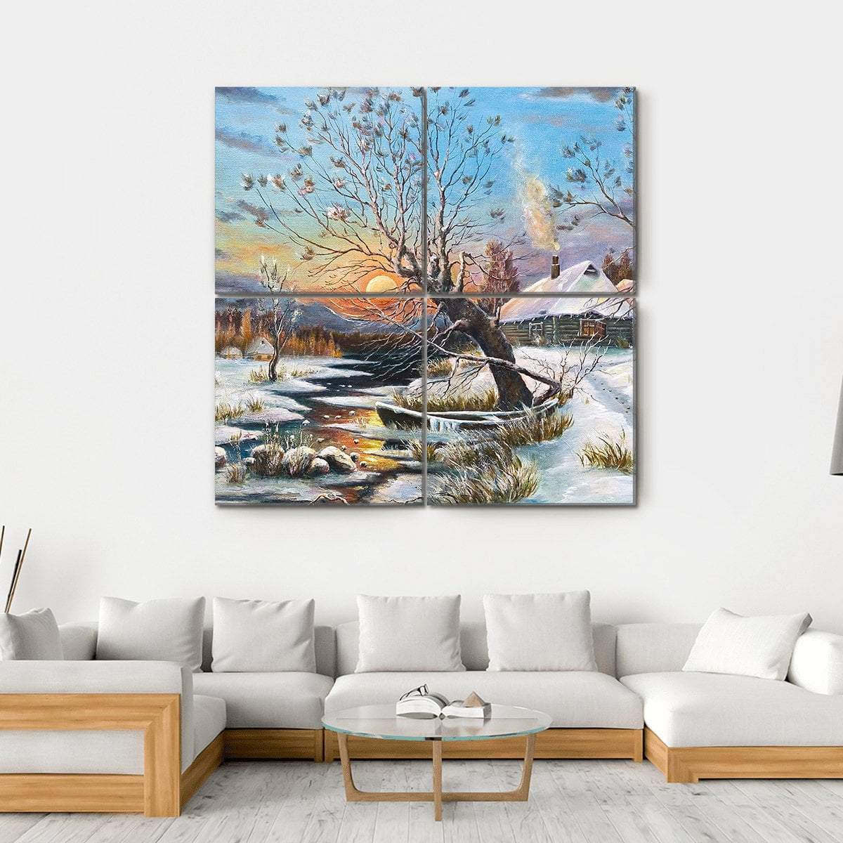 Russian Artist Klevera Canvas Wall Art-4 Square-Gallery Wrap-17" x 17"-Tiaracle