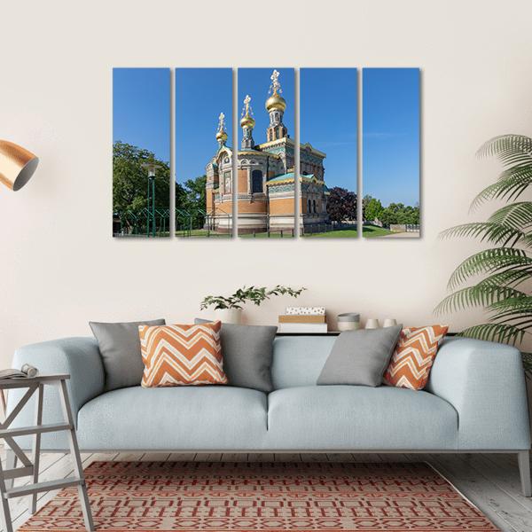 Russian Chapel In Darmstadt Germany Canvas Wall Art-5 Horizontal-Gallery Wrap-22" x 12"-Tiaracle