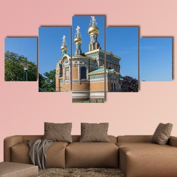 Russian Chapel In Darmstadt Germany Canvas Wall Art-5 Star-Gallery Wrap-62" x 32"-Tiaracle