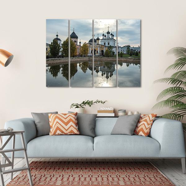 Russian Orthodox Church Canvas Wall Art-4 Horizontal-Gallery Wrap-34" x 24"-Tiaracle