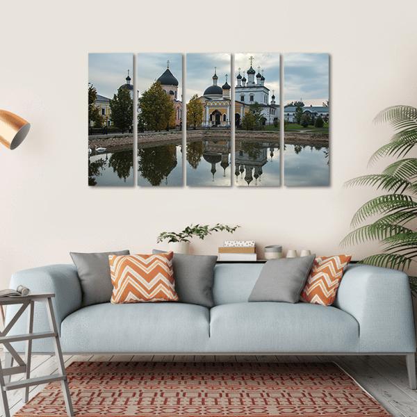Russian Orthodox Church Canvas Wall Art-5 Horizontal-Gallery Wrap-22" x 12"-Tiaracle