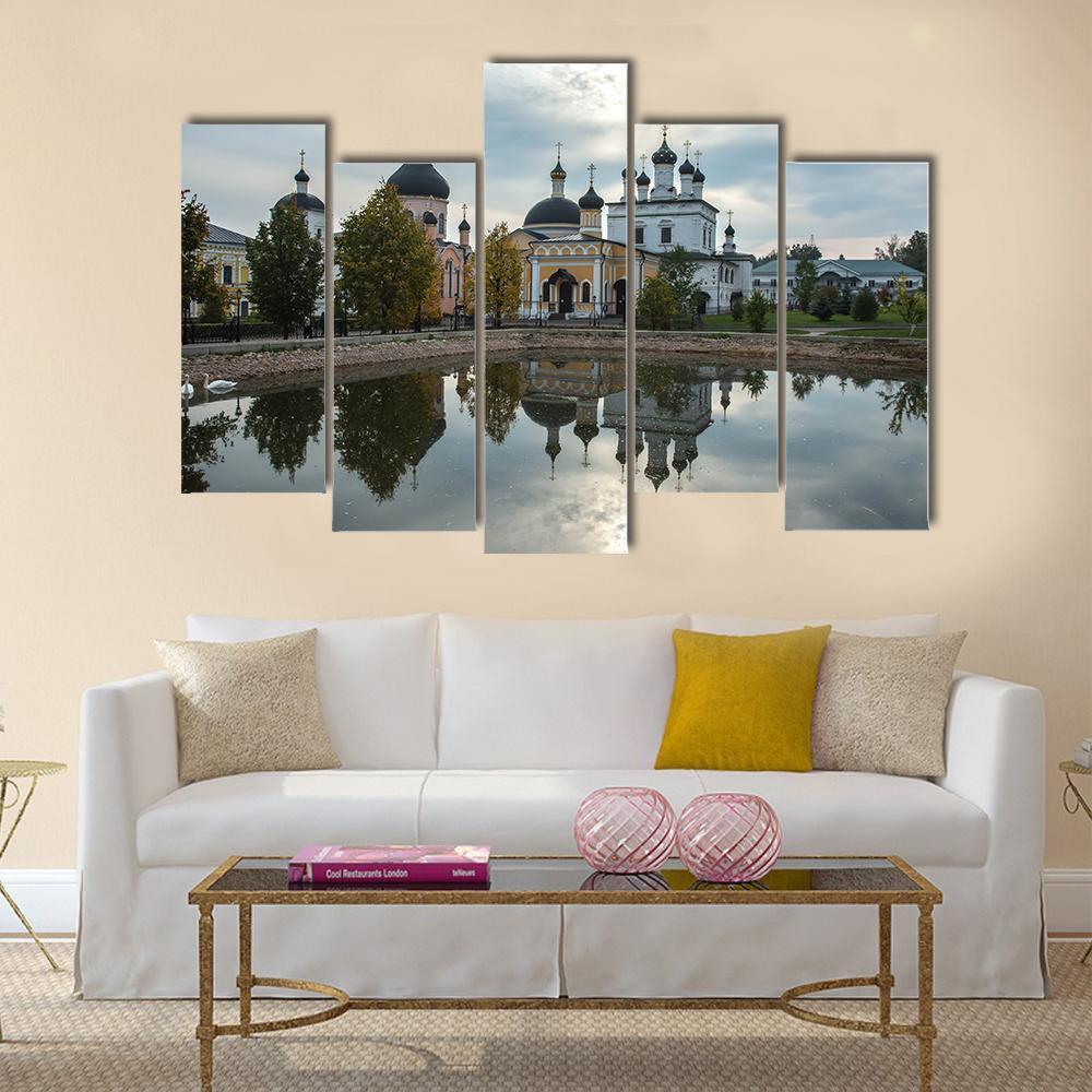 Russian Orthodox Church Canvas Wall Art-5 Pop-Gallery Wrap-47" x 32"-Tiaracle