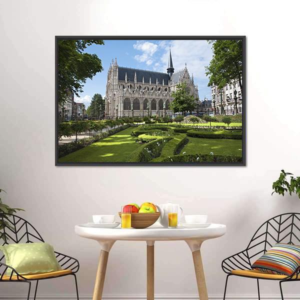 Sablon Gothic Church Canvas Wall Art-5 Horizontal-Gallery Wrap-22" x 12"-Tiaracle