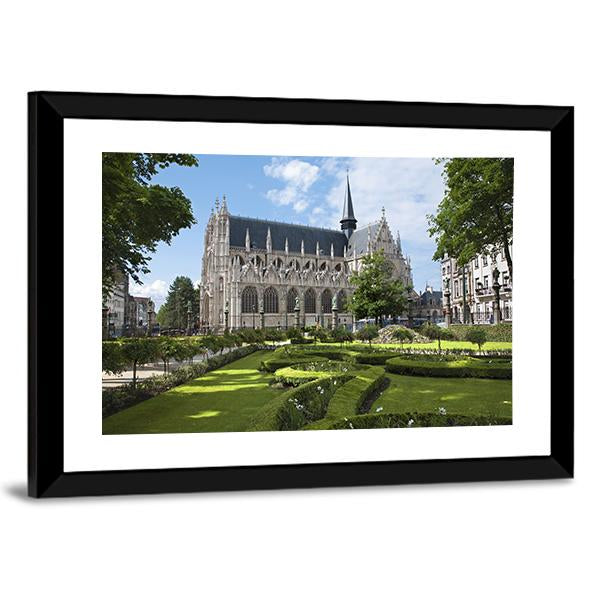 Sablon Gothic Church Canvas Wall Art-5 Horizontal-Gallery Wrap-22" x 12"-Tiaracle