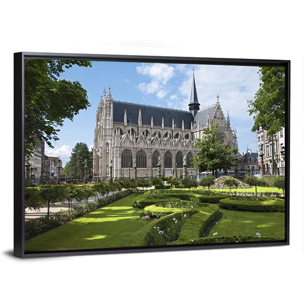 Sablon Gothic Church Canvas Wall Art-5 Horizontal-Gallery Wrap-22" x 12"-Tiaracle