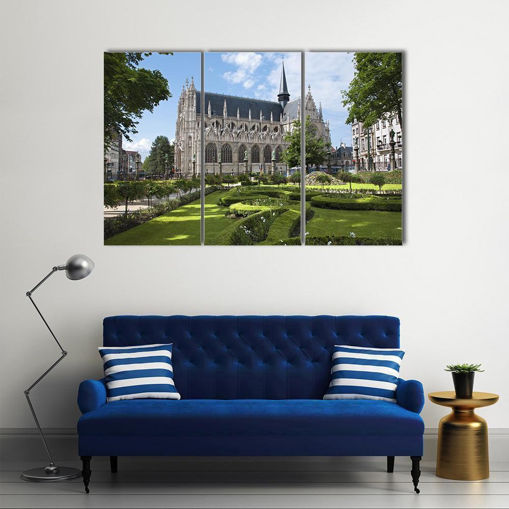 Sablon Gothic Church Canvas Wall Art-3 Horizontal-Gallery Wrap-37" x 24"-Tiaracle