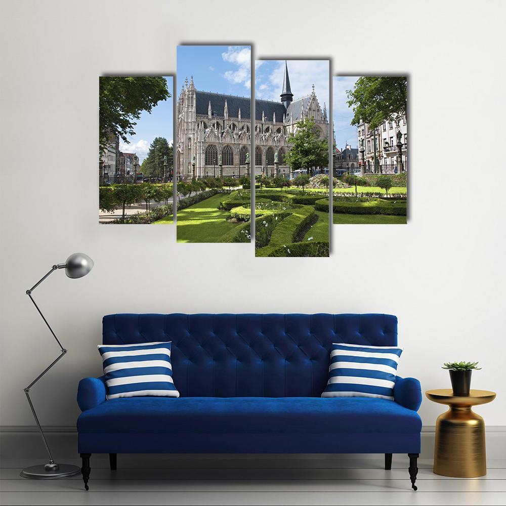 Sablon Gothic Church Canvas Wall Art-4 Pop-Gallery Wrap-50" x 32"-Tiaracle