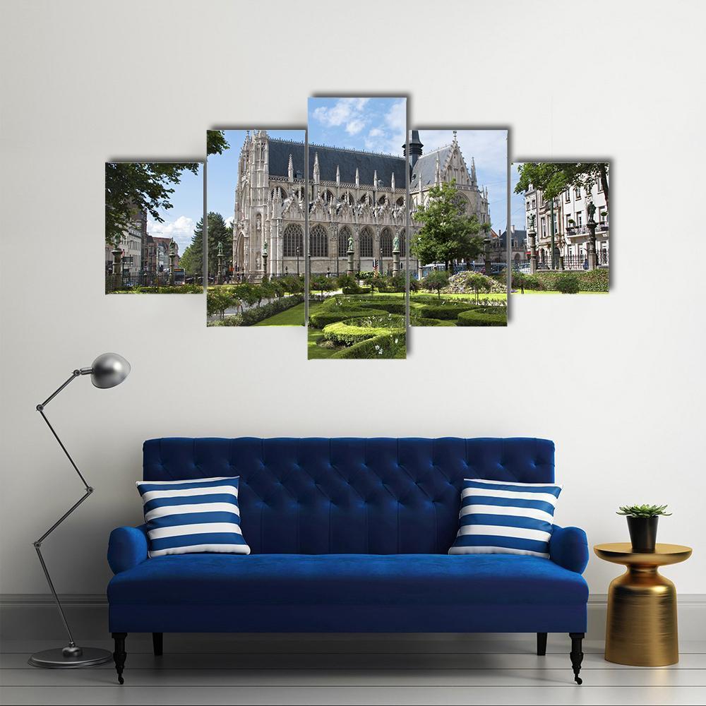 Sablon Gothic Church Canvas Wall Art-5 Star-Gallery Wrap-62" x 32"-Tiaracle