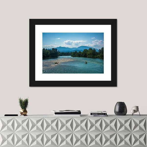 Sacramento River California Panoramic Canvas Wall Art-1 Piece-36" x 12"-Tiaracle