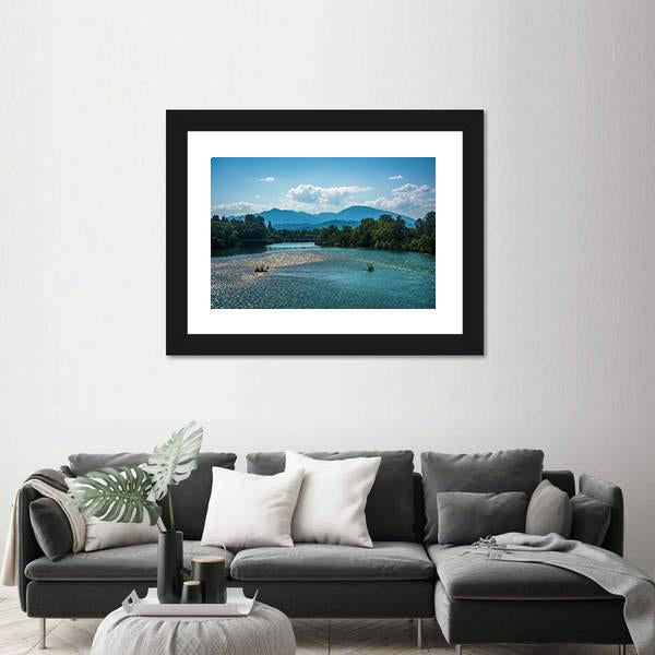 Sacramento River California Panoramic Canvas Wall Art-1 Piece-36" x 12"-Tiaracle