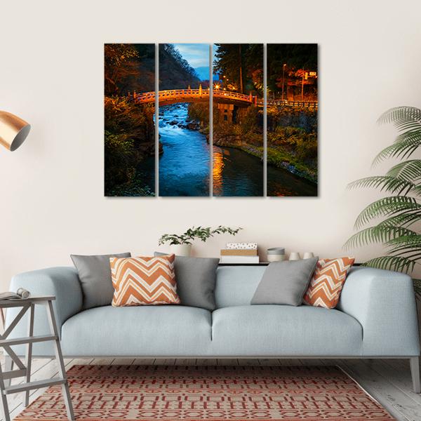 Sacred Bridge Japan Canvas Wall Art-4 Horizontal-Gallery Wrap-34" x 24"-Tiaracle