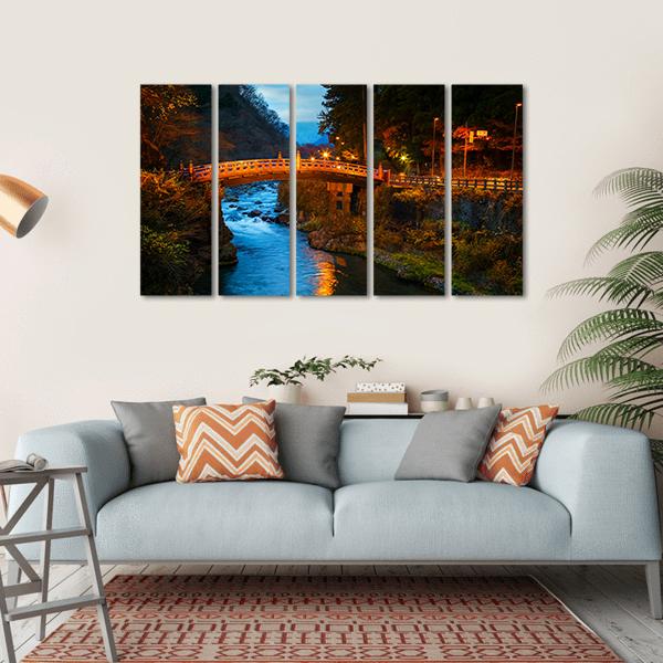 Sacred Bridge Japan Canvas Wall Art-5 Horizontal-Gallery Wrap-22" x 12"-Tiaracle