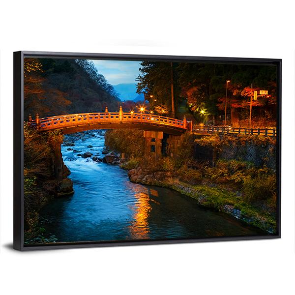Sacred Bridge Japan Canvas Wall Art-3 Horizontal-Gallery Wrap-25" x 16"-Tiaracle