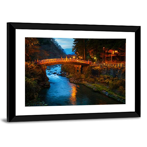 Sacred Bridge Japan Canvas Wall Art-3 Horizontal-Gallery Wrap-25" x 16"-Tiaracle