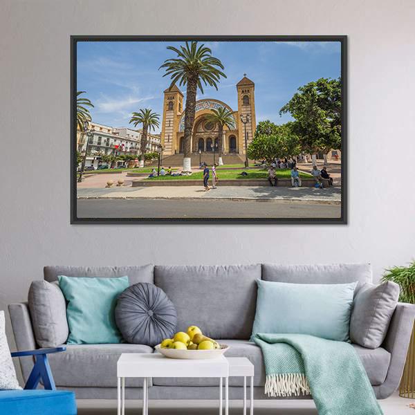 Sacred Heart Cathedral Canvas Wall Art-1 Piece-Floating Frame-24" x 16"-Tiaracle