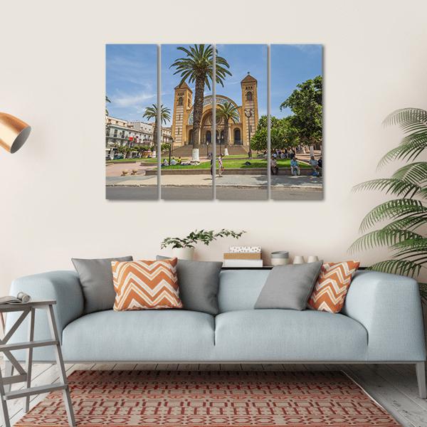 Sacred Heart Cathedral Canvas Wall Art-4 Horizontal-Gallery Wrap-34" x 24"-Tiaracle