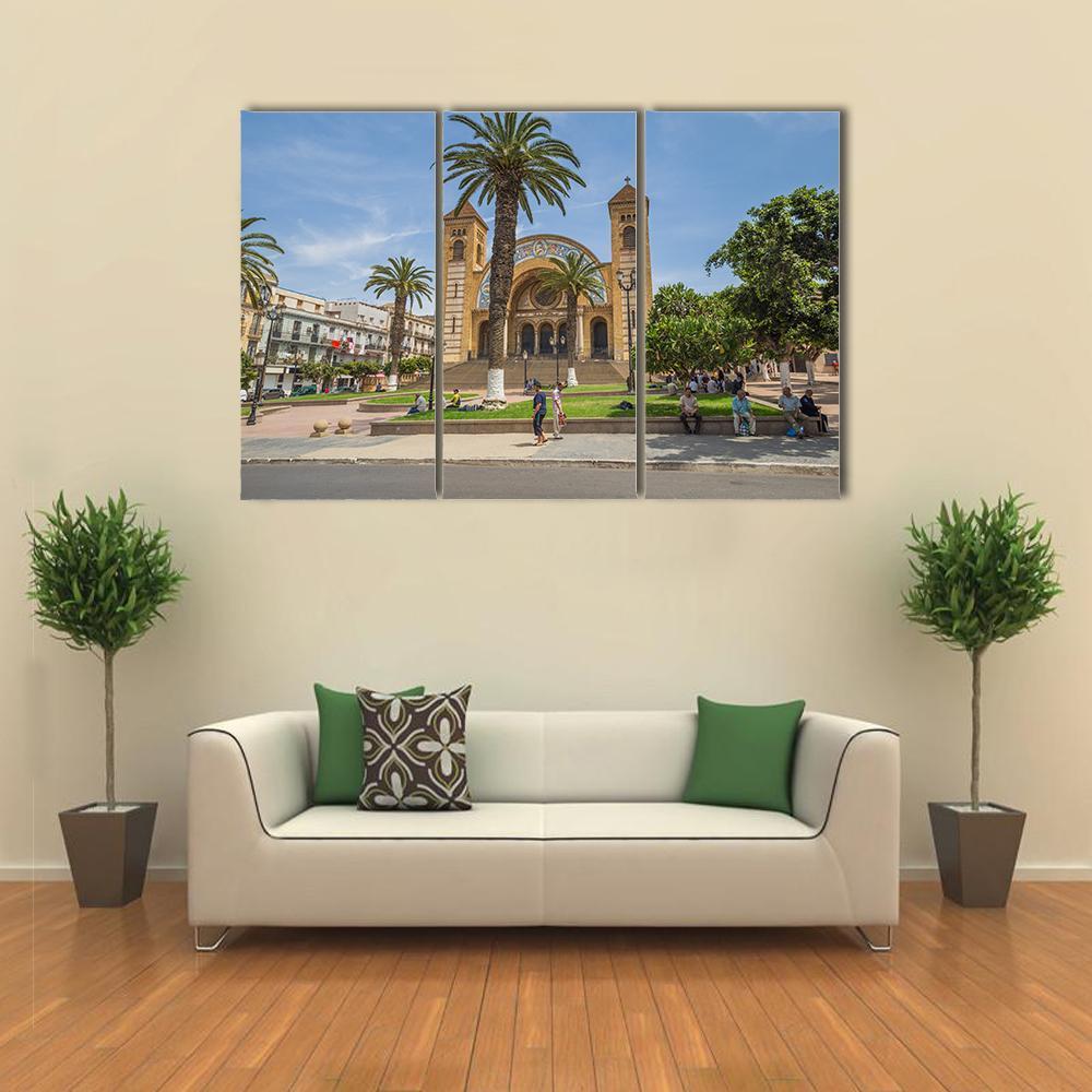 Sacred Heart Cathedral Canvas Wall Art-3 Horizontal-Gallery Wrap-37" x 24"-Tiaracle