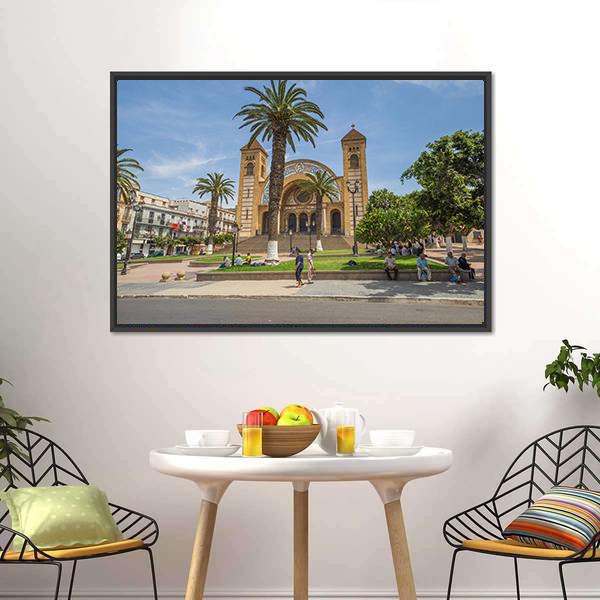 Sacred Heart Cathedral Canvas Wall Art-3 Horizontal-Gallery Wrap-25" x 16"-Tiaracle