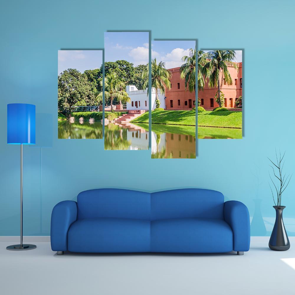 Sadarbari Rajbari Palace Canvas Wall Art-4 Pop-Gallery Wrap-50" x 32"-Tiaracle