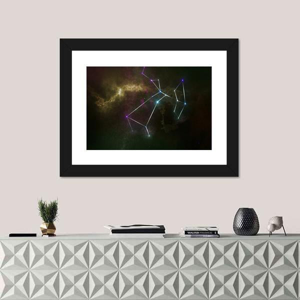 Sagittarius Constellation Canvas Wall Art-1 Piece-Framed Print-20" x 16"-Tiaracle