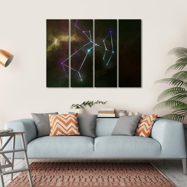 Sagittarius Constellation Canvas Wall Art-4 Horizontal-Gallery Wrap-34" x 24"-Tiaracle