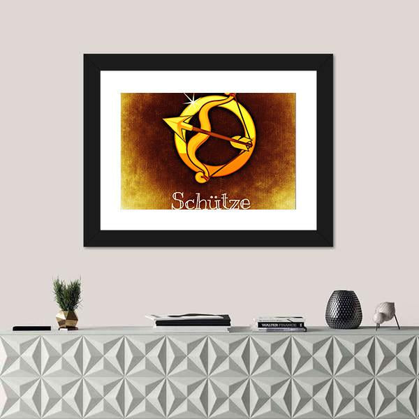 Sagittarius Horoscope Canvas Wall Art-1 Piece-Framed Print-20" x 16"-Tiaracle