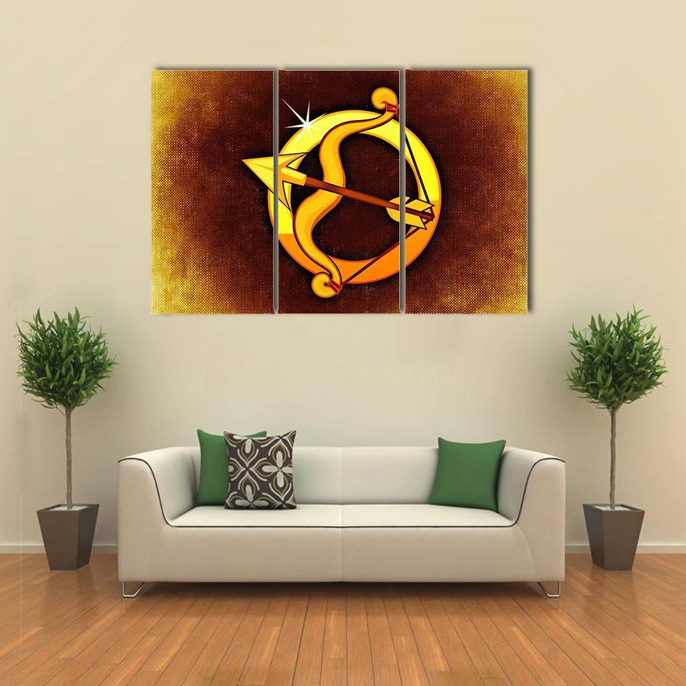 Sagittarius Horoscope Canvas Wall Art-3 Horizontal-Gallery Wrap-25" x 16"-Tiaracle