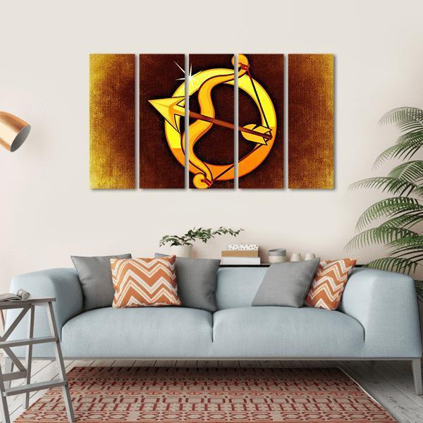 Sagittarius Horoscope Canvas Wall Art-5 Horizontal-Gallery Wrap-22" x 12"-Tiaracle